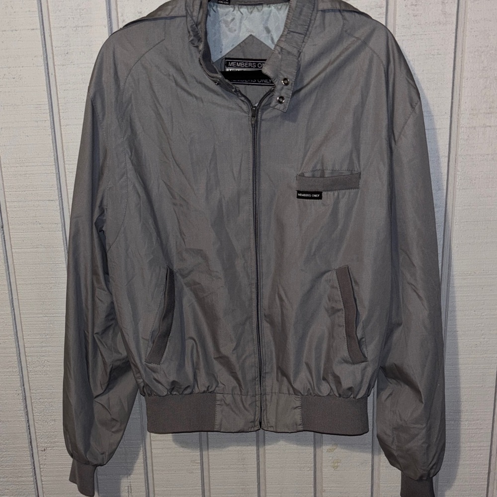 Members Only Charcoal Windbreaker